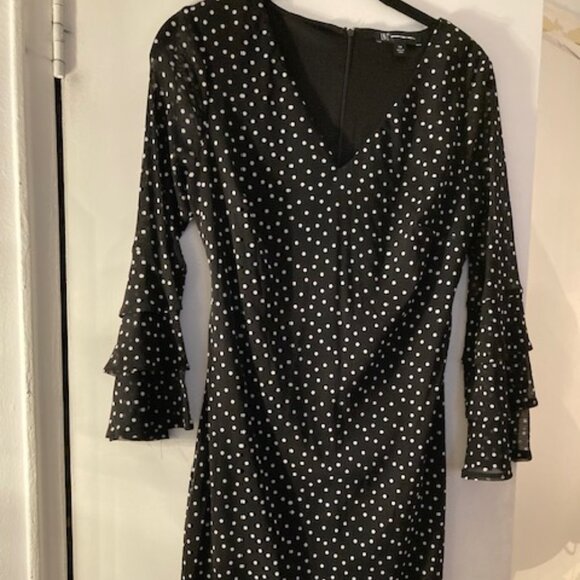 Brand New INC Polka Dot Black and White Dress Size PM - Picture 1 of 5